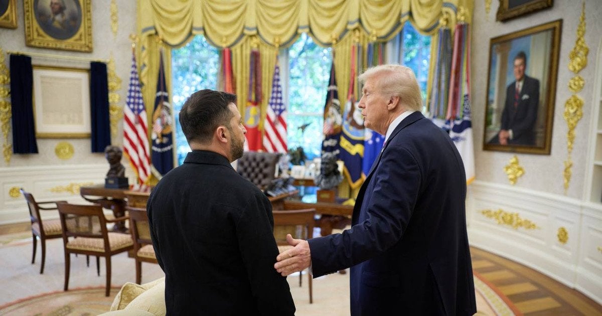 Владимир Зеленский и Дональд Трамп в Белом доме